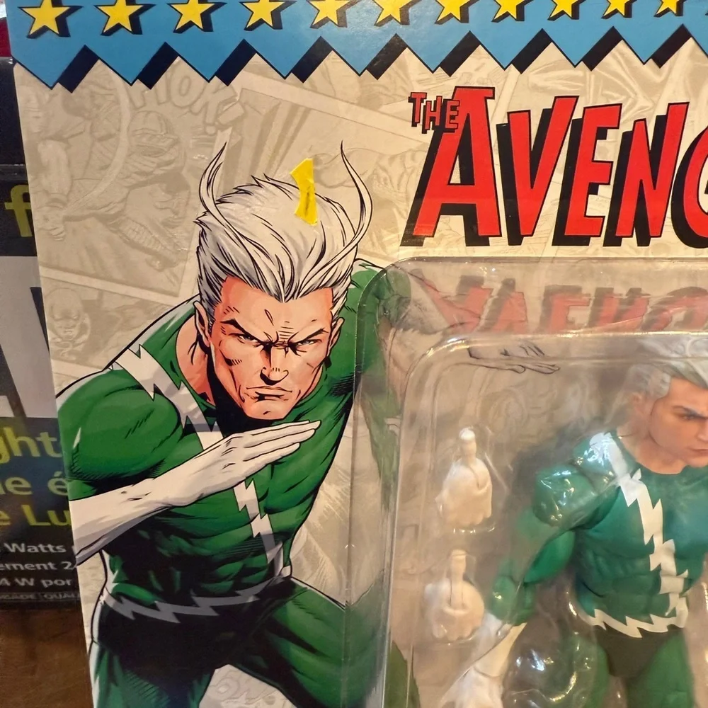 Marvel Ledgen’s Avenger’s Retro Quicksilver Jointed Action Figure Hasbro 6” NEW